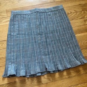 Pleated Plaid Skirt